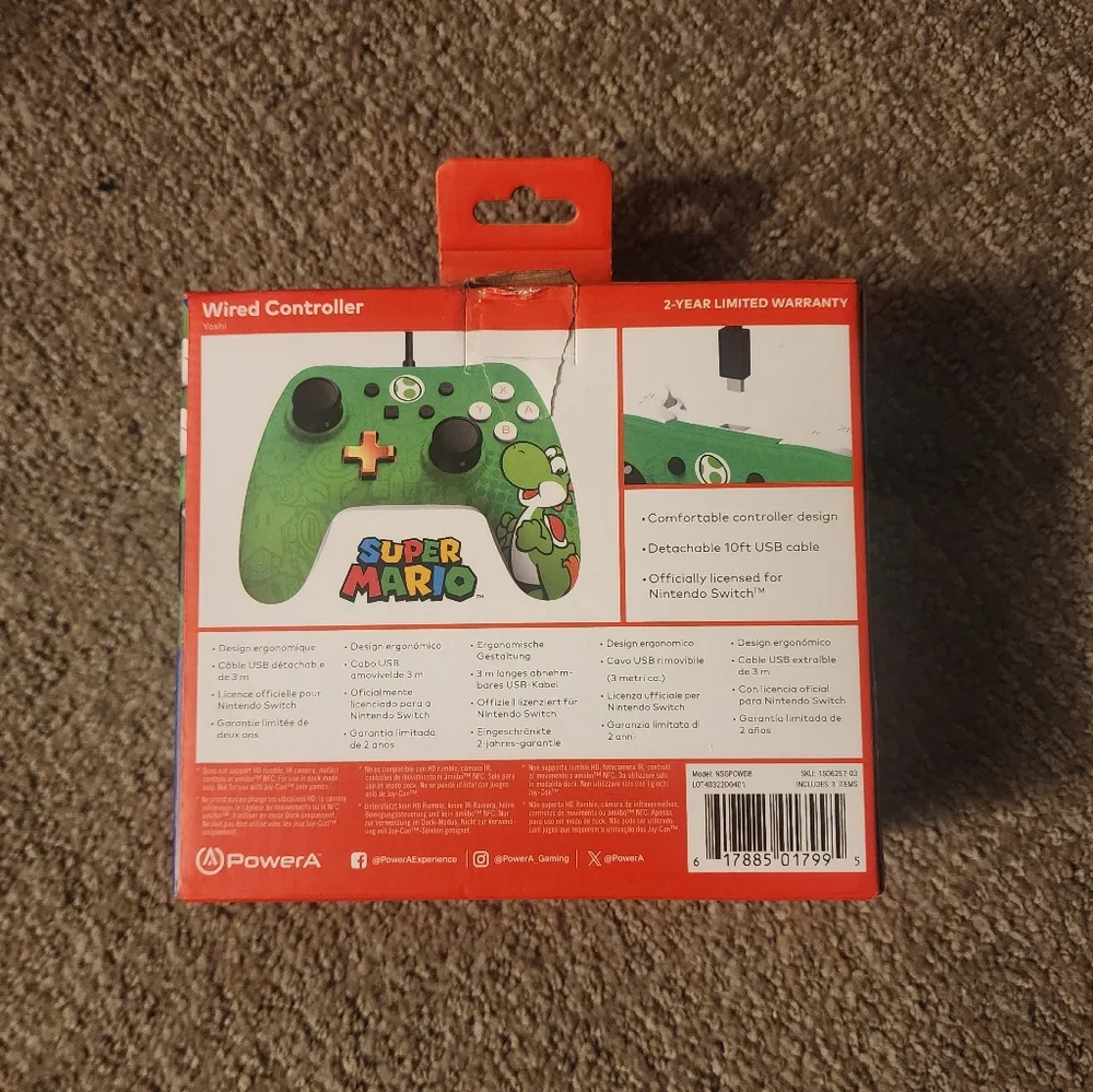 Power A: Wired Controller for Nintendo Switch - Green Yoshi Edition - Picture 2 of 3